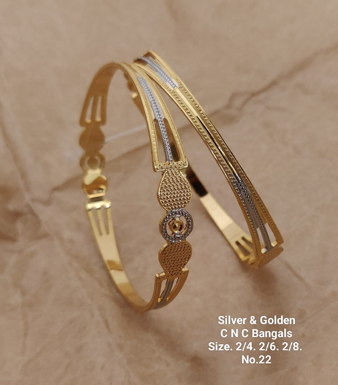 Silver And Golden Fancy Designer Bangles Catalog
